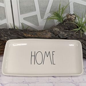 Rae Dunn HOME Rectangular Ceramic Serving Platter or Decorative Tray